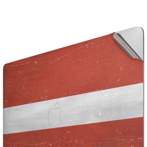 Latvia Flag Distressed Apple MacBook Pro 16-inch Skin